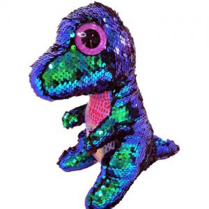 Magic Shimmer Reversible Sequin Stuffed Animal plush toy dinosaur