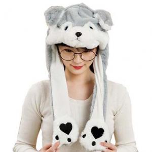  Funny Adult Baby Animal Ears Head Moving Plush Hat 