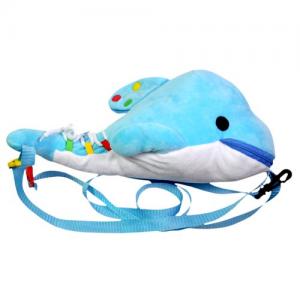  backpack manufacturers plush dolphin children backpack with early learning education toys