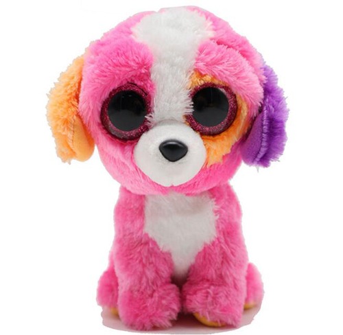 Big eyes plush dog toys farm animal stuffed cartoon dog 