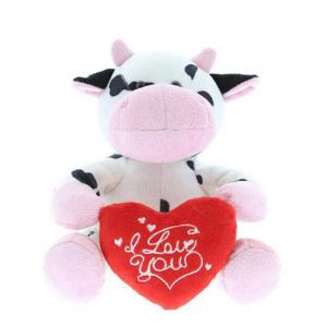  Popular Cute valentine plush stuffed cow  