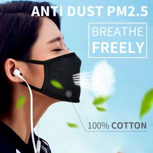 Wholesale Anti Cold black cotton washable dust face mask OEM mouth muffle - 副本