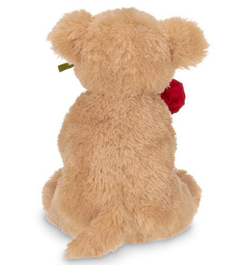 valentine day gift soft plush stuffed dog with rose