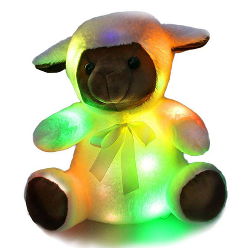 Custom LED light doll lovely plush toy