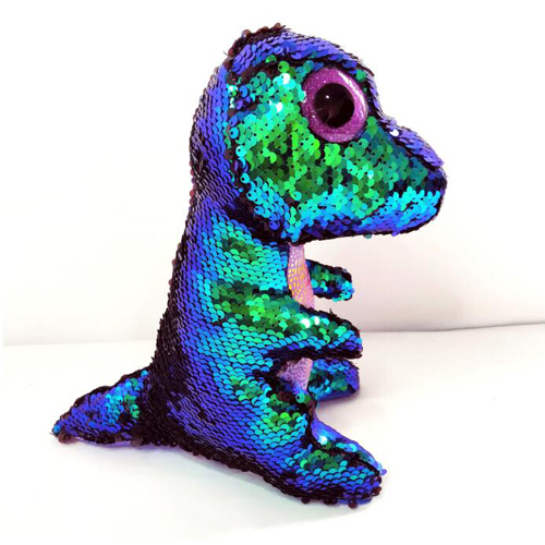 Magic Shimmer Reversible Sequin Stuffed Animal plush toy dinosaur