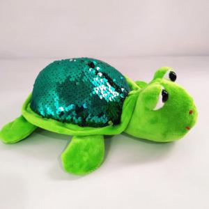 funny glitter flip mermaid stuffed sequin plush turtle