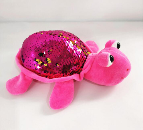 funny glitter flip mermaid stuffed sequin plush turtle