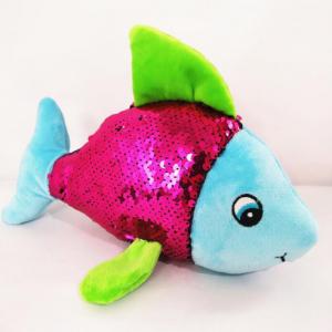 Customized cute plush sequin tropical fish toy