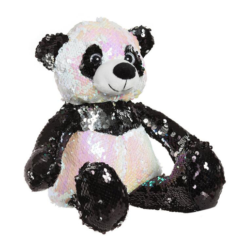Animal Plush Reversible Flip Sequin Panda Bear Sparkle Toy 