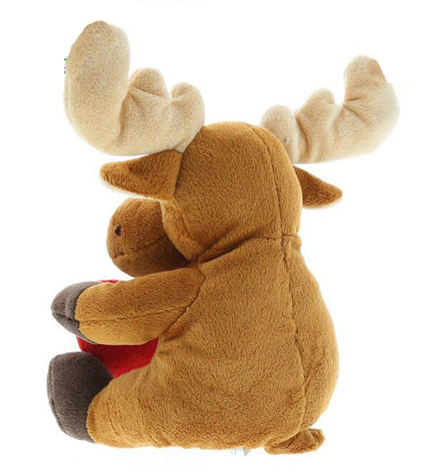 Personalized Stuffed valentines day plush moose