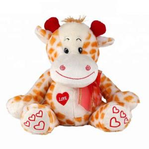 Customized Plush Stuffed Valentine Giraffe valentine's gift 