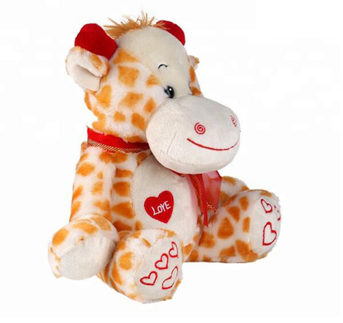 Customized Plush Stuffed Valentine Giraffe valentine's gift 
