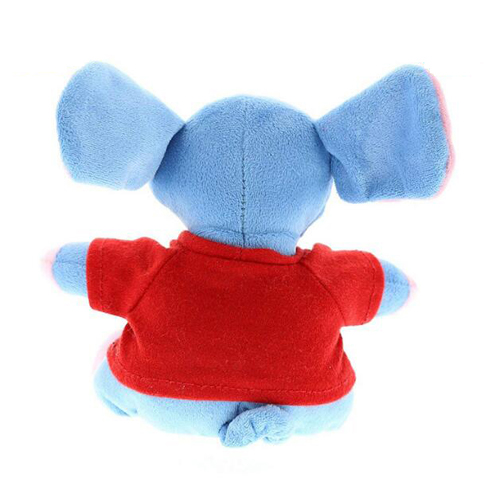Super Soft Plush Valentine Blue Elephant with red t-shirt