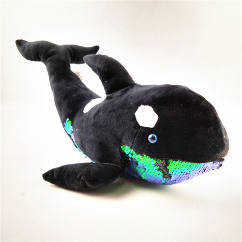 New design sequin plush toy whale beautiful