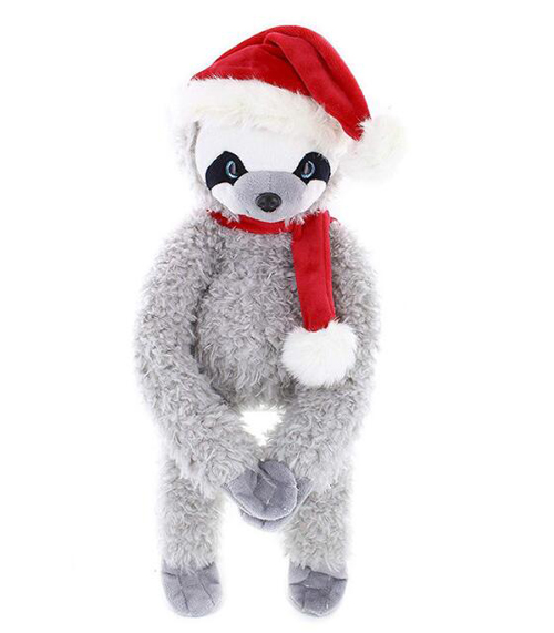Custom Christmas gift plush animal gray sloth plush toys