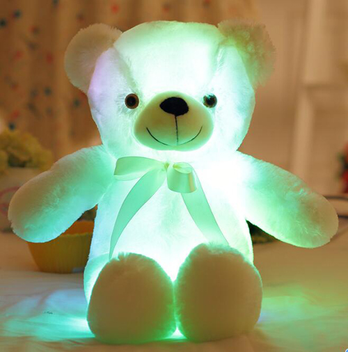 Customized soft plush animal toys LED plush teddy bear stuffed toys
