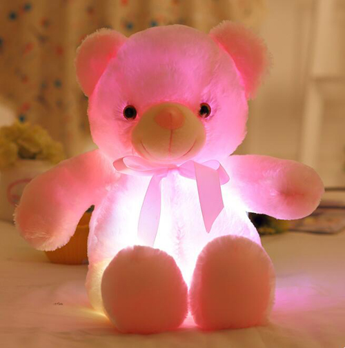 Customized soft plush animal toys LED plush teddy bear stuffed toys