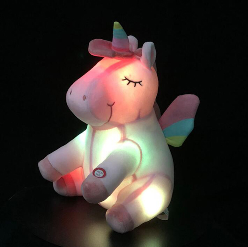 Christmas Valentine's Day Gift Gift Lovely Colorful Lighted unicorn Plush Led unicorn