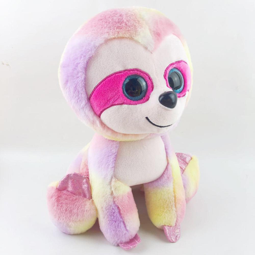 rainbow colur customized stuffed animals cute sloth