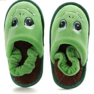 Green plush slipper