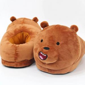 Winter Plush Toy Bear Slipper