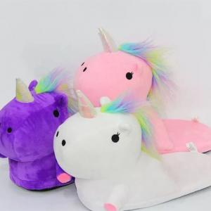 Free Sample Warm Plush Unicorn Slippers