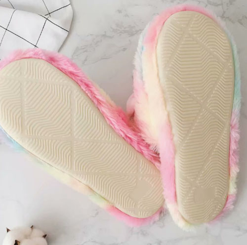  soft color unicorn slippers