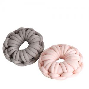 Thick Sofa Pillow Hand Yarn Bulky Throw Round Cushion 