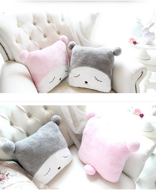 Custom plush cushion home pillow cute case