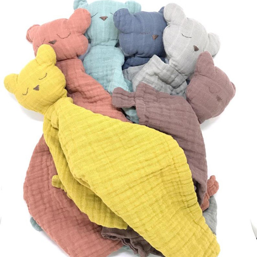  Muslin Soft Blanket Animal Toy Baby Comforter 