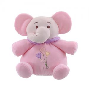 Pink Elephant Baby Toy With Rattle