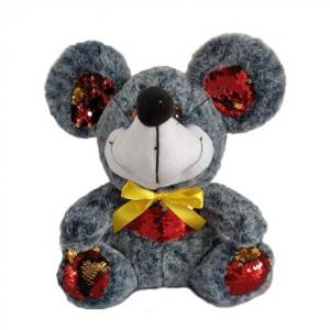 Soft Animal Plush Stuffed Mouse with Ribbon 