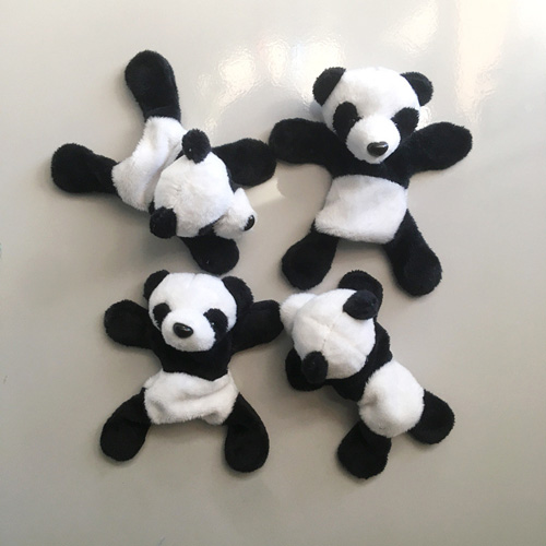 Plush toy with magnet Panda fridge magnet toy