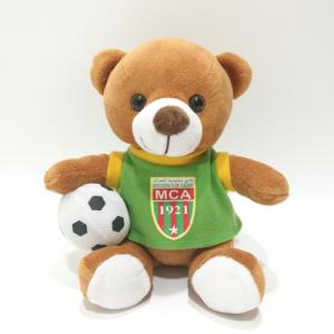 Customized lovely soccer bear with T shirt plush stuffed toy 