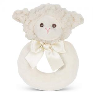 Infant super soft custom plush ring rattle