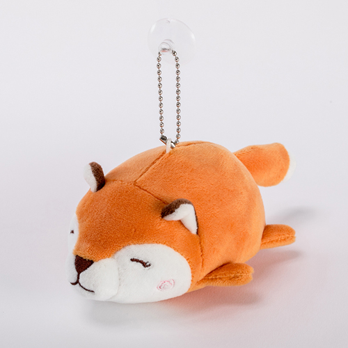 Cute plush fox keychain