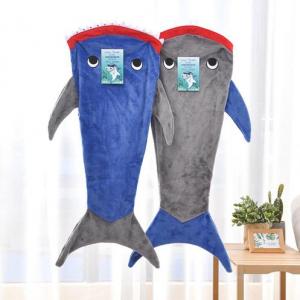 Shark Blanket Bag Adult Mermaid Tail Blanket Knitted Fish Scales Wrap Mermaid