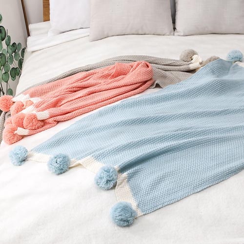 Knitted Baby Blanket Ball Comfortable Knitted Blanket