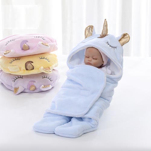 Soft New Born Baby Flannel Fleece Sherpa Swaddle Blanket - 副本