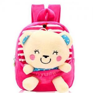  kids plush book bag schoolbag with cute stuffed animal toy 