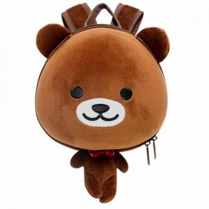  SUPERCUTE custom animal black bear backpack for children, 3D cute school plush teddy bear backpack 