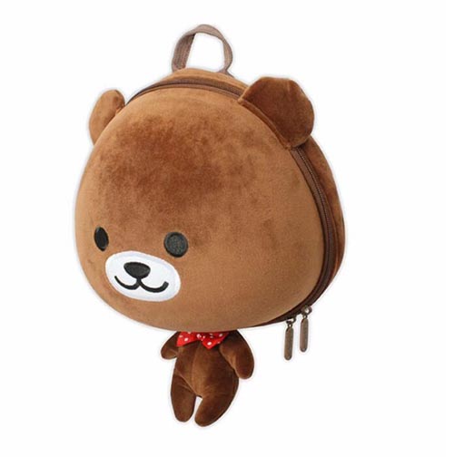  SUPERCUTE custom animal black bear backpack for children, 3D cute school plush teddy bear backpack 