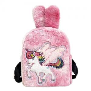  High quality wool cartoon unicorn cute schoolbag bagpack kids backpack