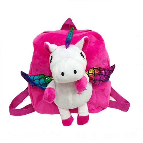 Manufacturers direct sale 2019 new children plush toys small schoolbag cute kids cartoon unicorn mini backpack plush toy