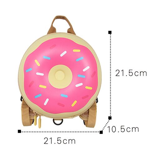sekolah travel back pack cartoon bags  leisure backpack bagpack for girls, cartoon circle cake shaped Donut backpack for kids 