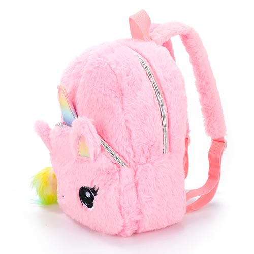wholesale kids cute unicorn school bag cartoon plush backpack 