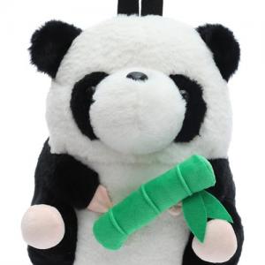 Wholesale lovely panda cartoon plush custom waterproof bag kid's school backpack 