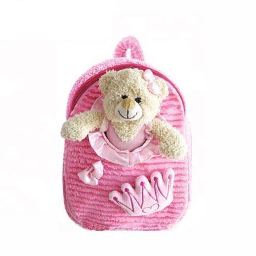 soft stuffed furry pink unicorn animal plush toy backpack for kids