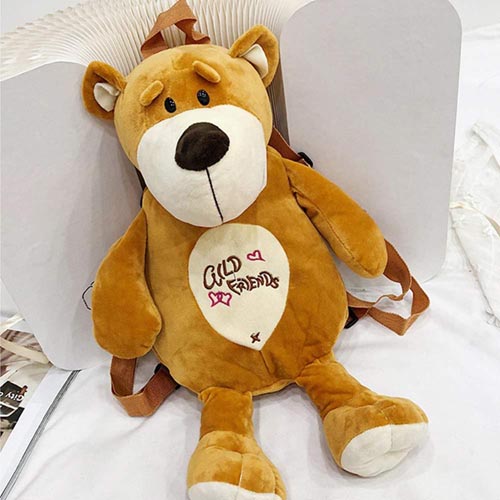 Factory Wholesale Customized Cute Bear Plush Backpack Plush Toy For Children 