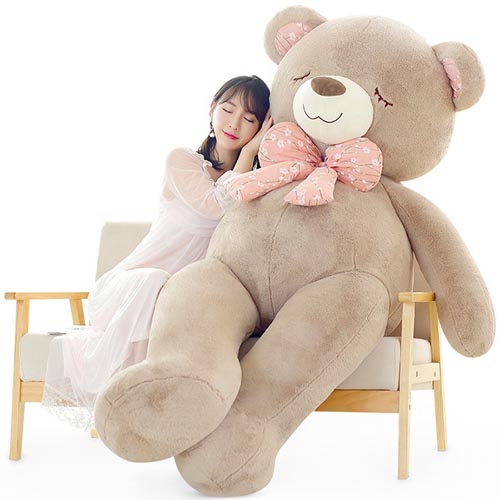 Top quality stuffed plush animal big toy giant valentines day teddy bear huge bear with bow tie for gifts 